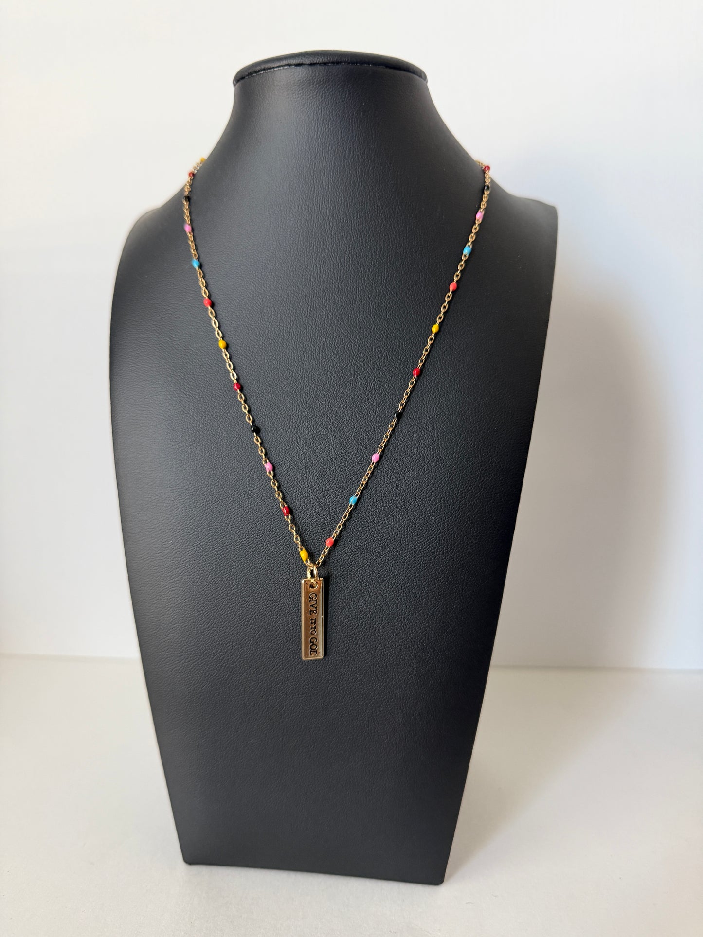 Give It To God painted chain necklace