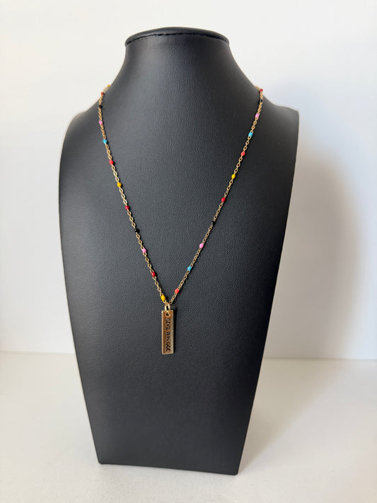 Give It To God painted chain necklace