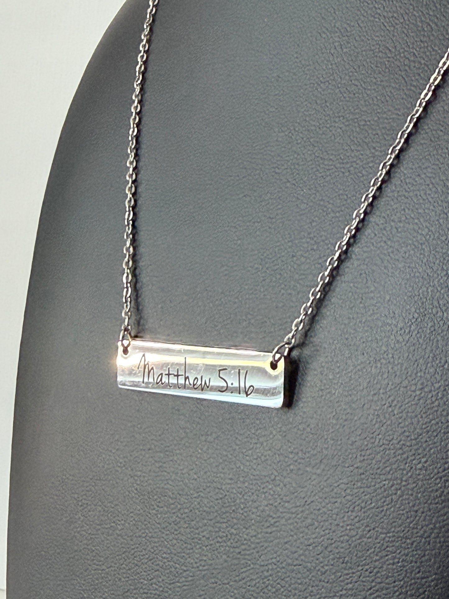 Matthew 5:16 verse necklace