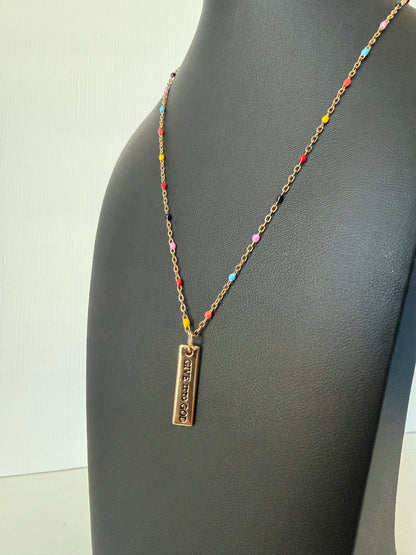 Give It To God painted chain necklace