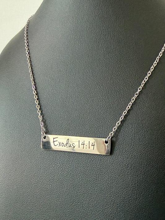 Exodus 14:14 necklace