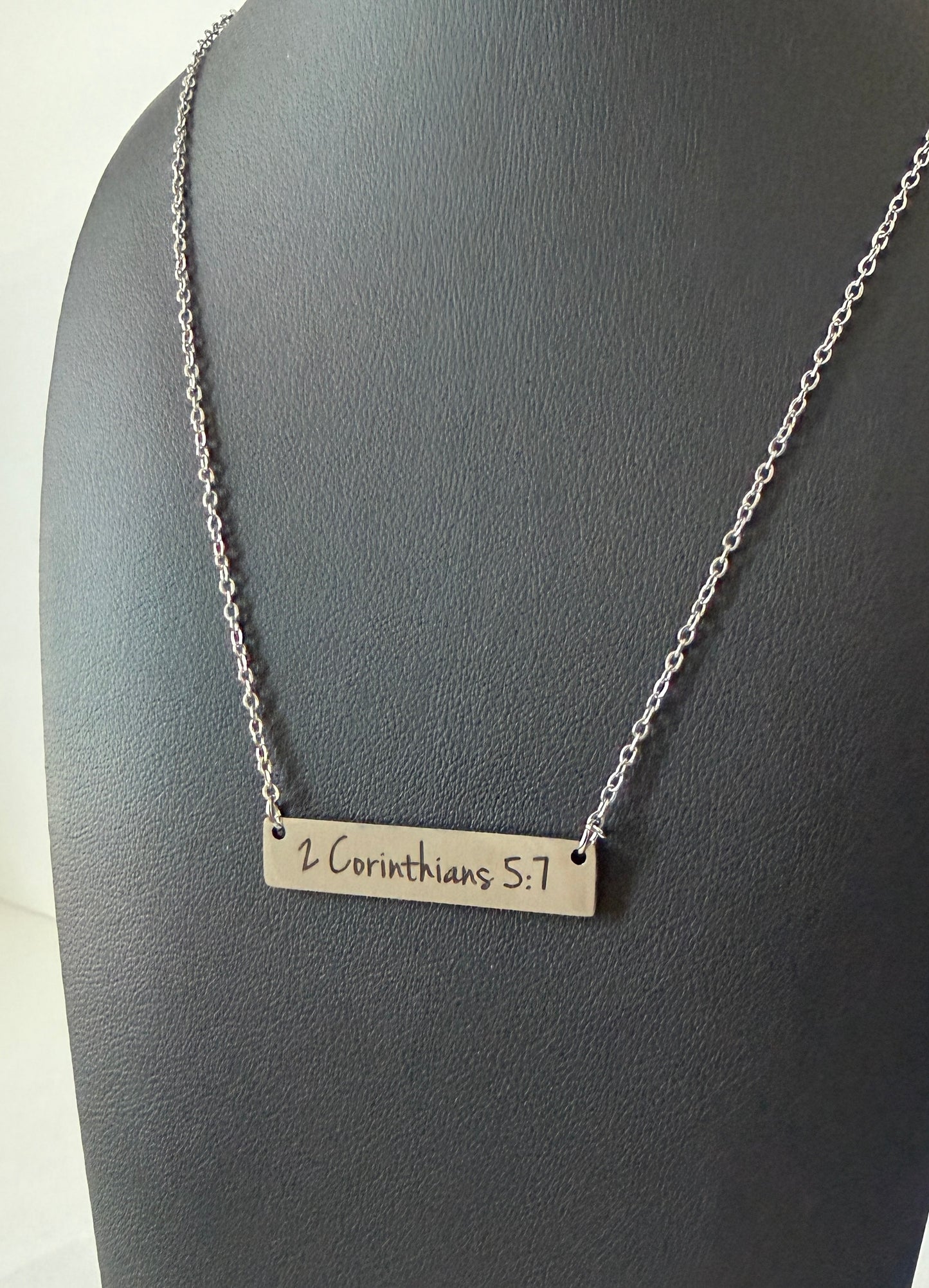 2 Corinthians 5:7 verse necklace