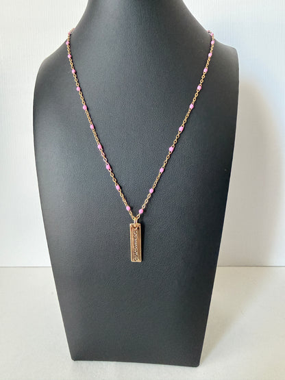 You Are So Loved painted chain necklace