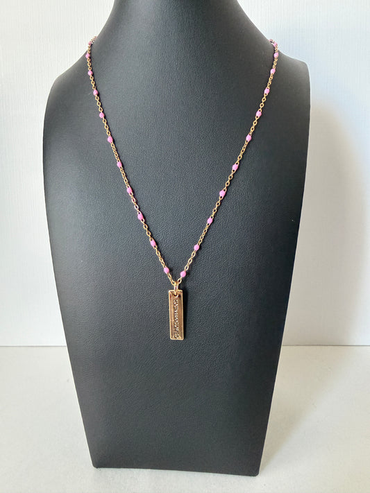 You Are So Loved painted chain necklace