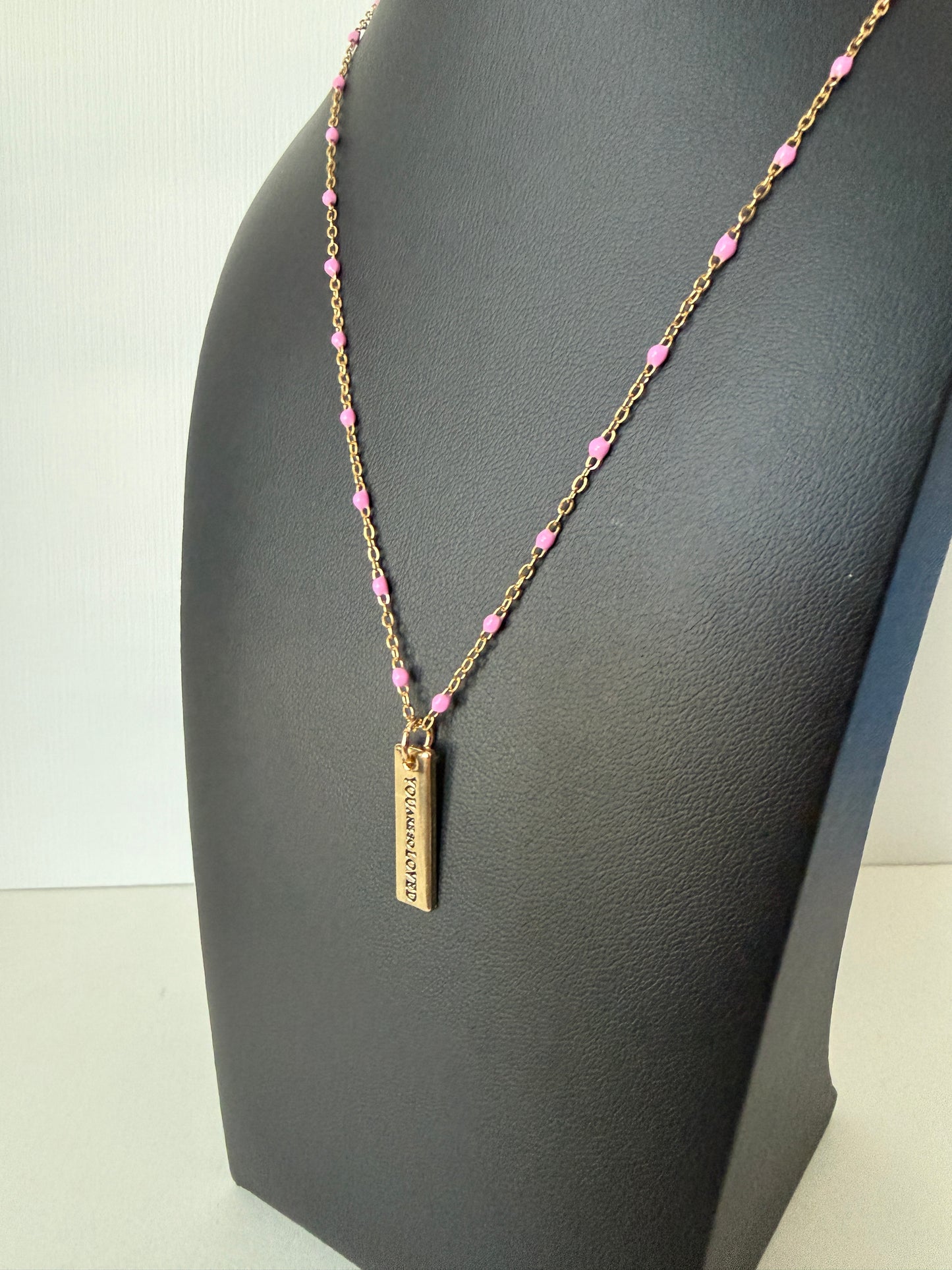 You Are So Loved painted chain necklace