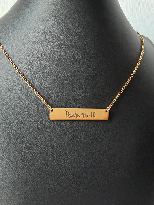 Psalm 46:10 Necklace