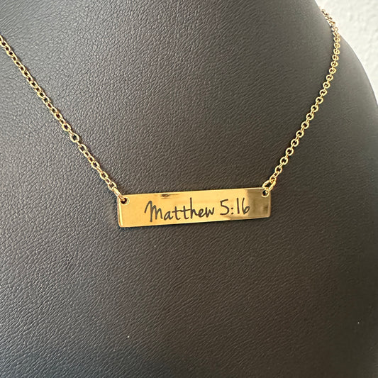 Matthew 5:16 Necklace