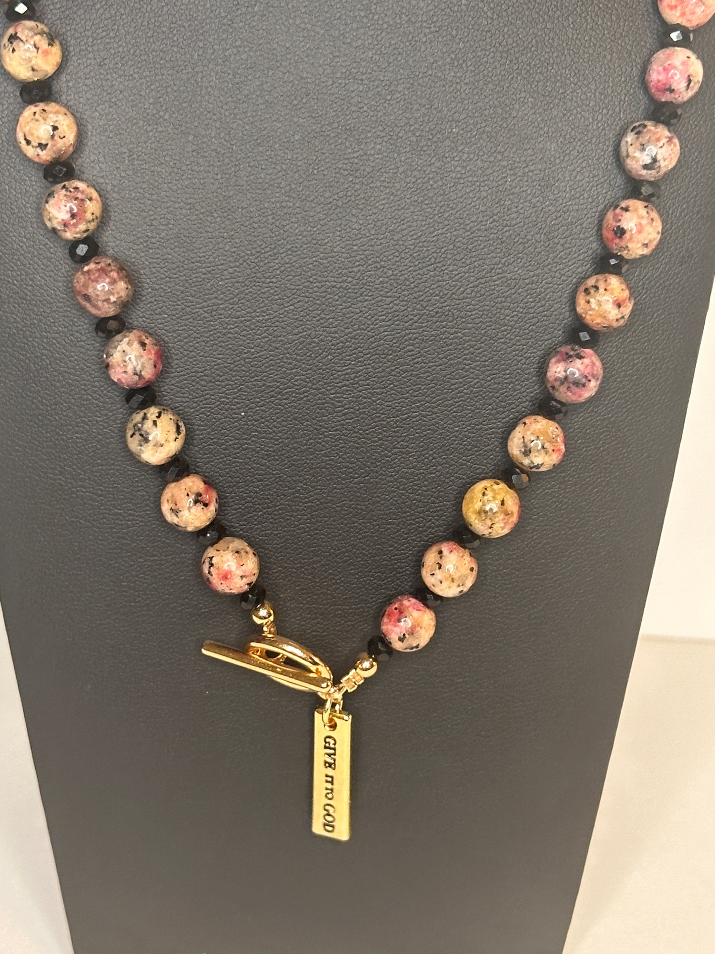 Give It To God Rhodonite Beaded Necklace