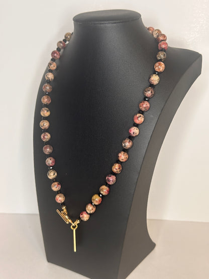Give It To God Rhodonite Beaded Necklace
