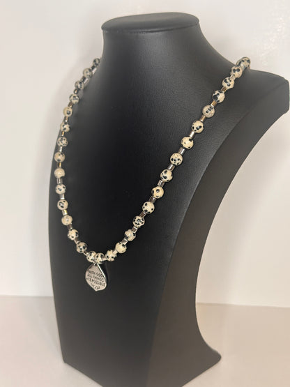 With God All Things Are Possible Spotted Beaded Necklace