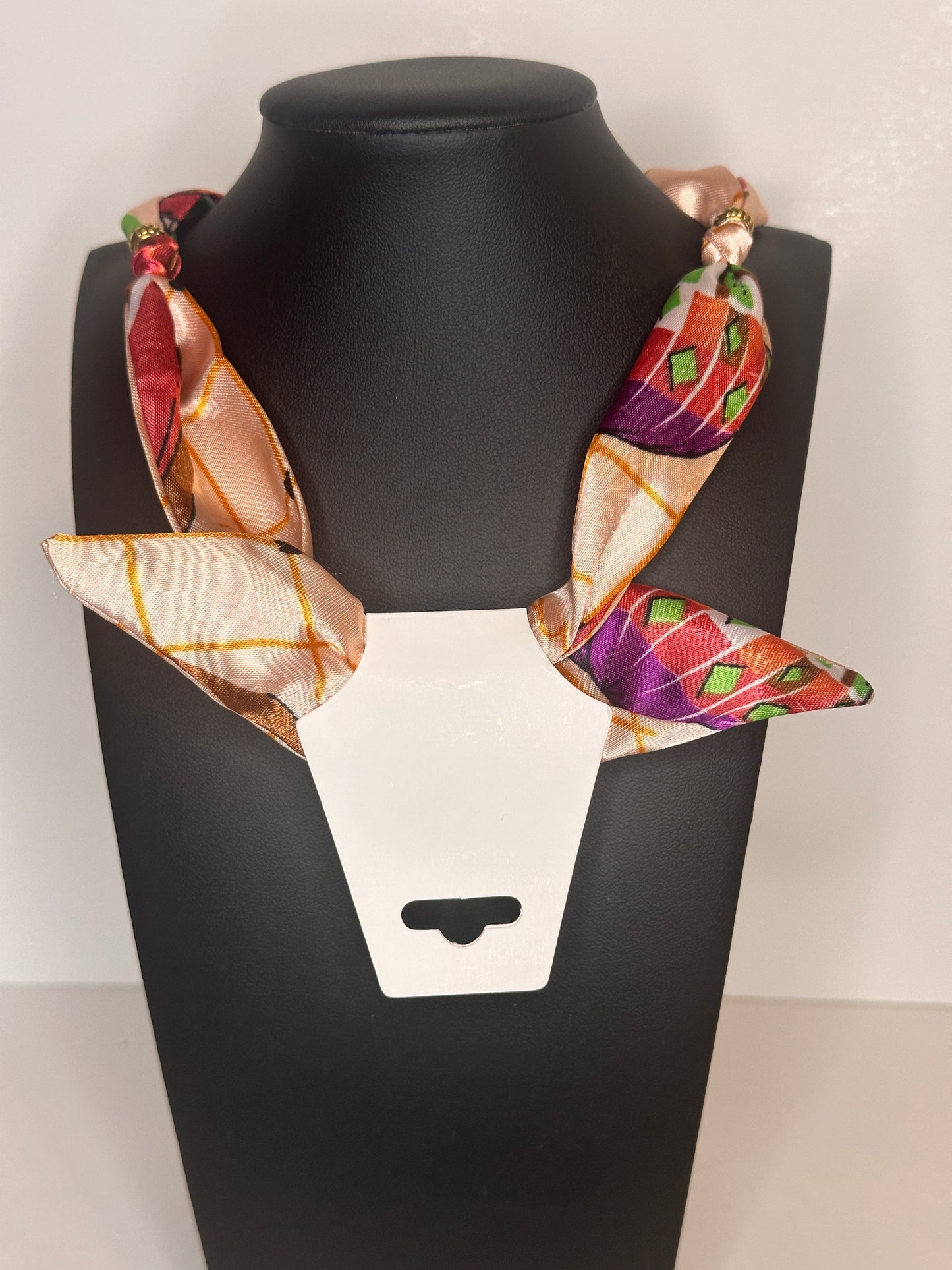 Peachy Scarf Necklace