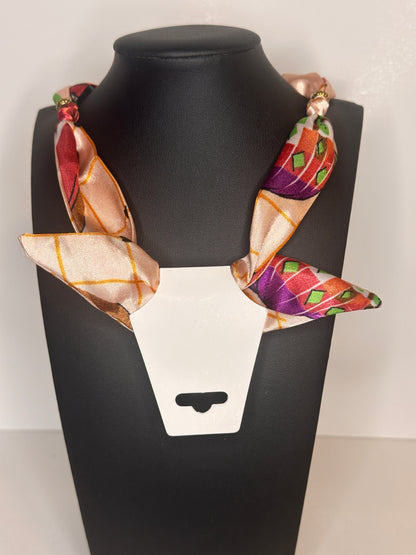 Peachy Scarf Necklace