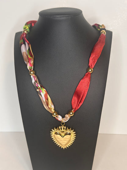 Rosey Scarf Necklace