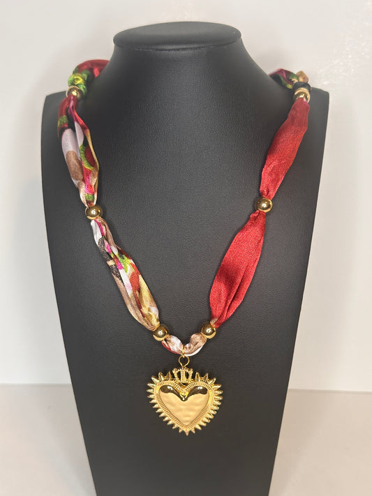 Rosey Scarf Necklace