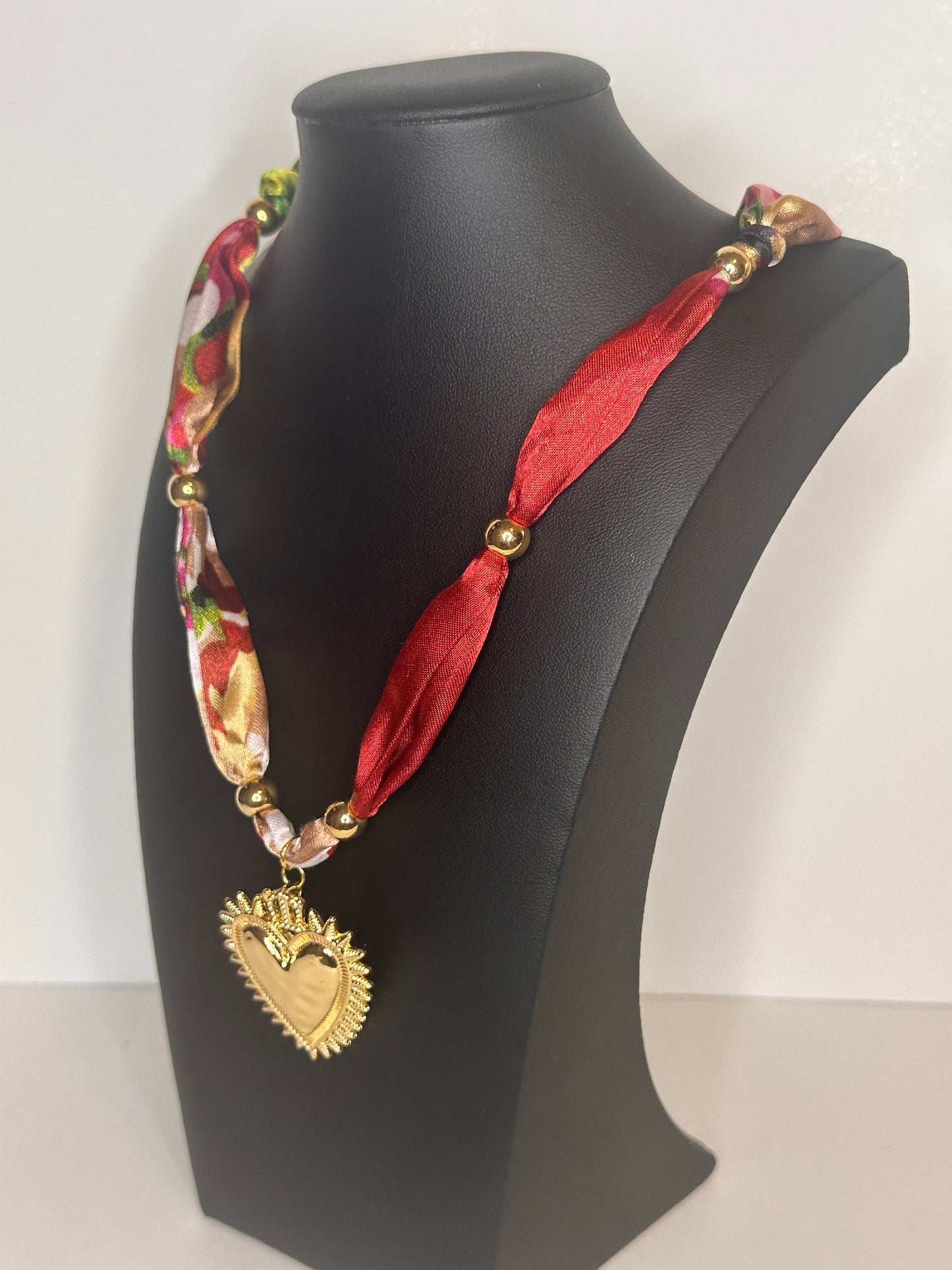 Rosey Scarf Necklace