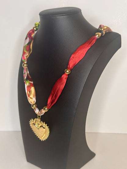 Rosey Scarf Necklace